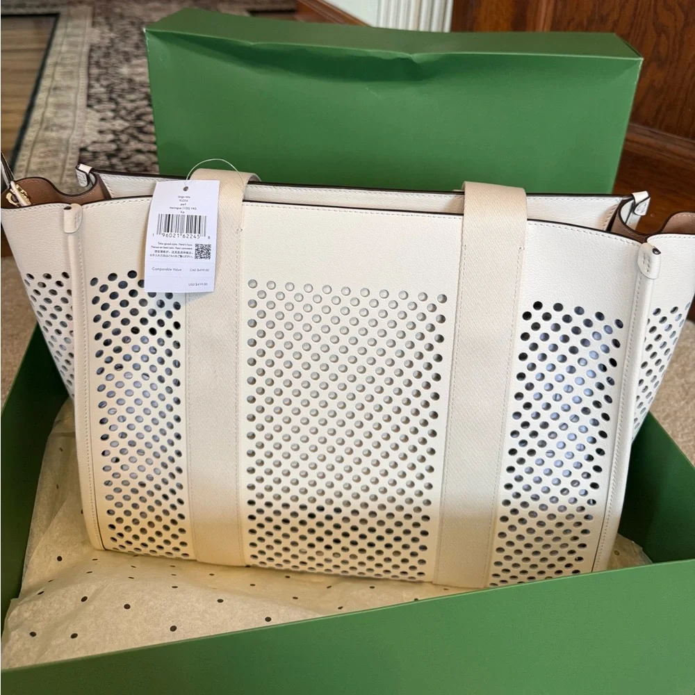 Kate Spade Kip Perforated Large Leather Tote - Picture 3 of 9
